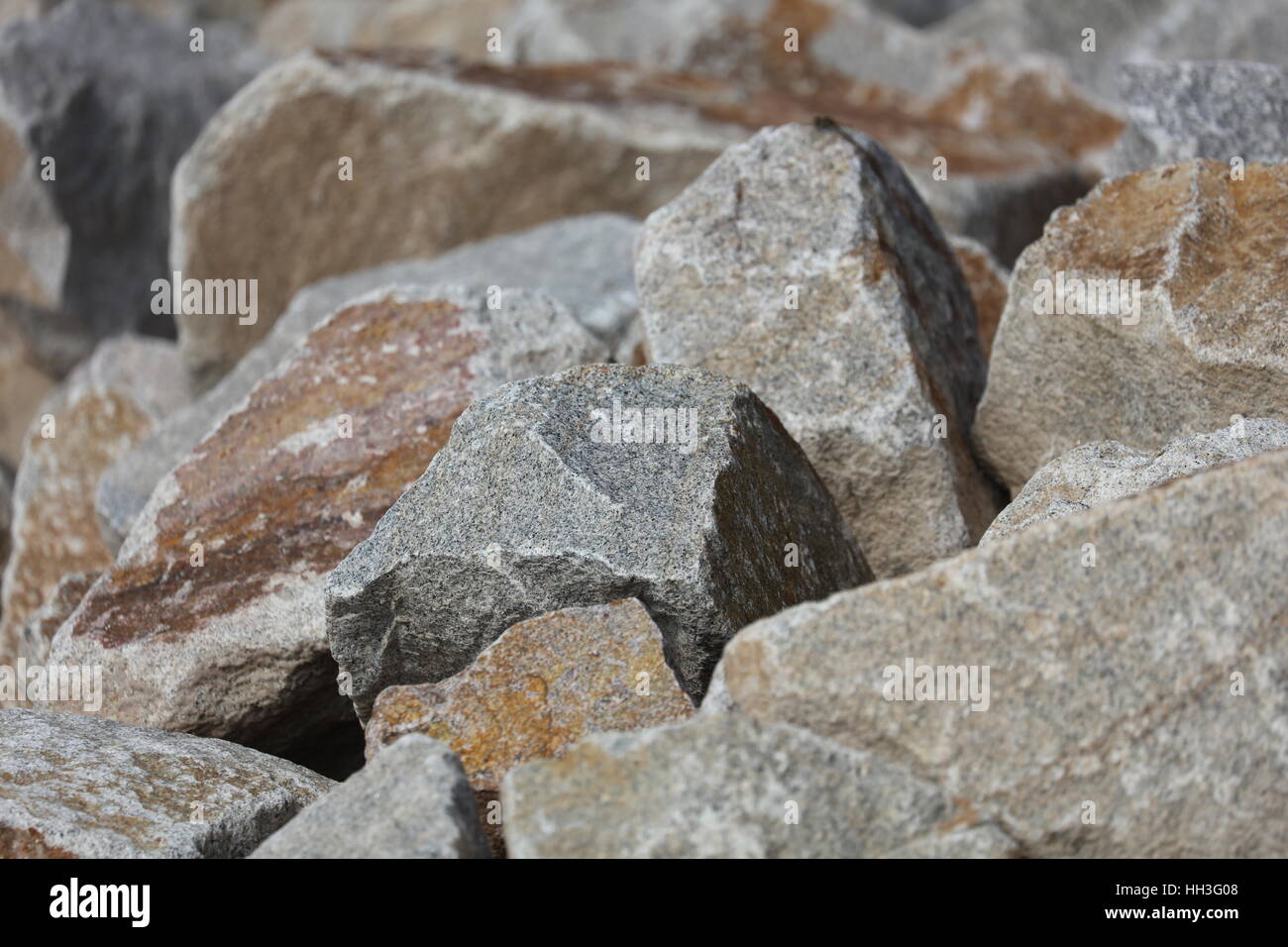 Steine Muschelkalk Muschelkalksteine Foto Stock