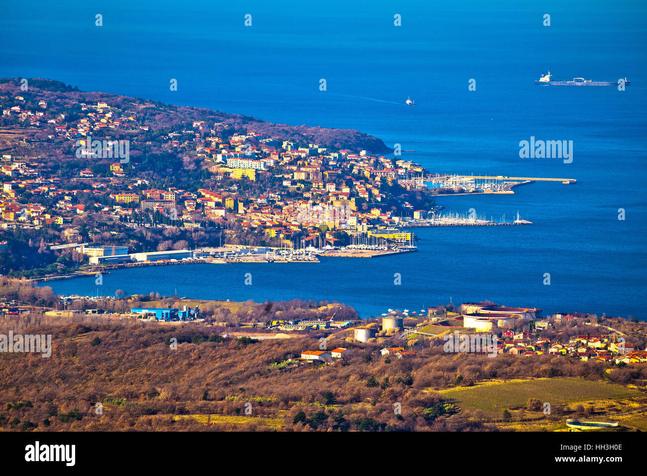 Kopar e Izola le città costiere di Slovenia visualizza Foto Stock