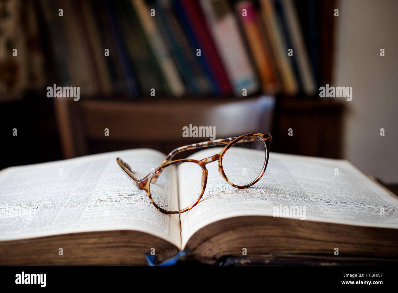 Istruzione di lettura libreria Libro di concetto Foto Stock