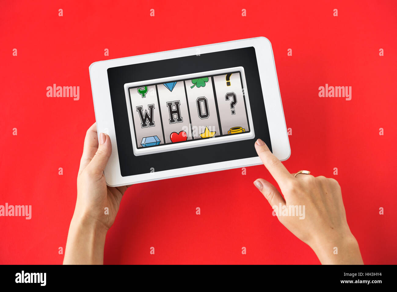 Che persone persona sconosciuta indovinare poco chiara nozione Foto Stock