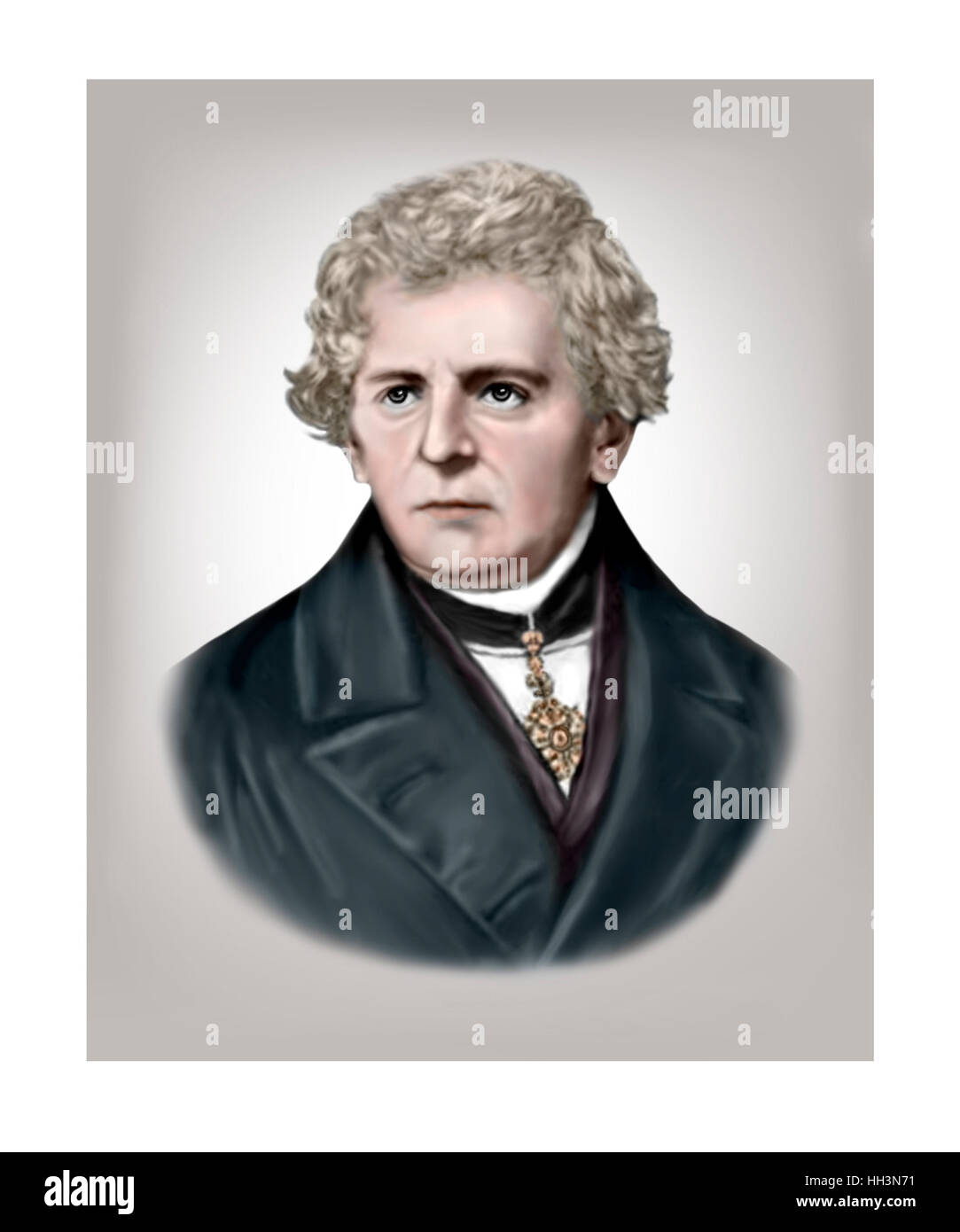 Georg Simon Ohm, 1789-1854, Fisico Matematico Foto Stock