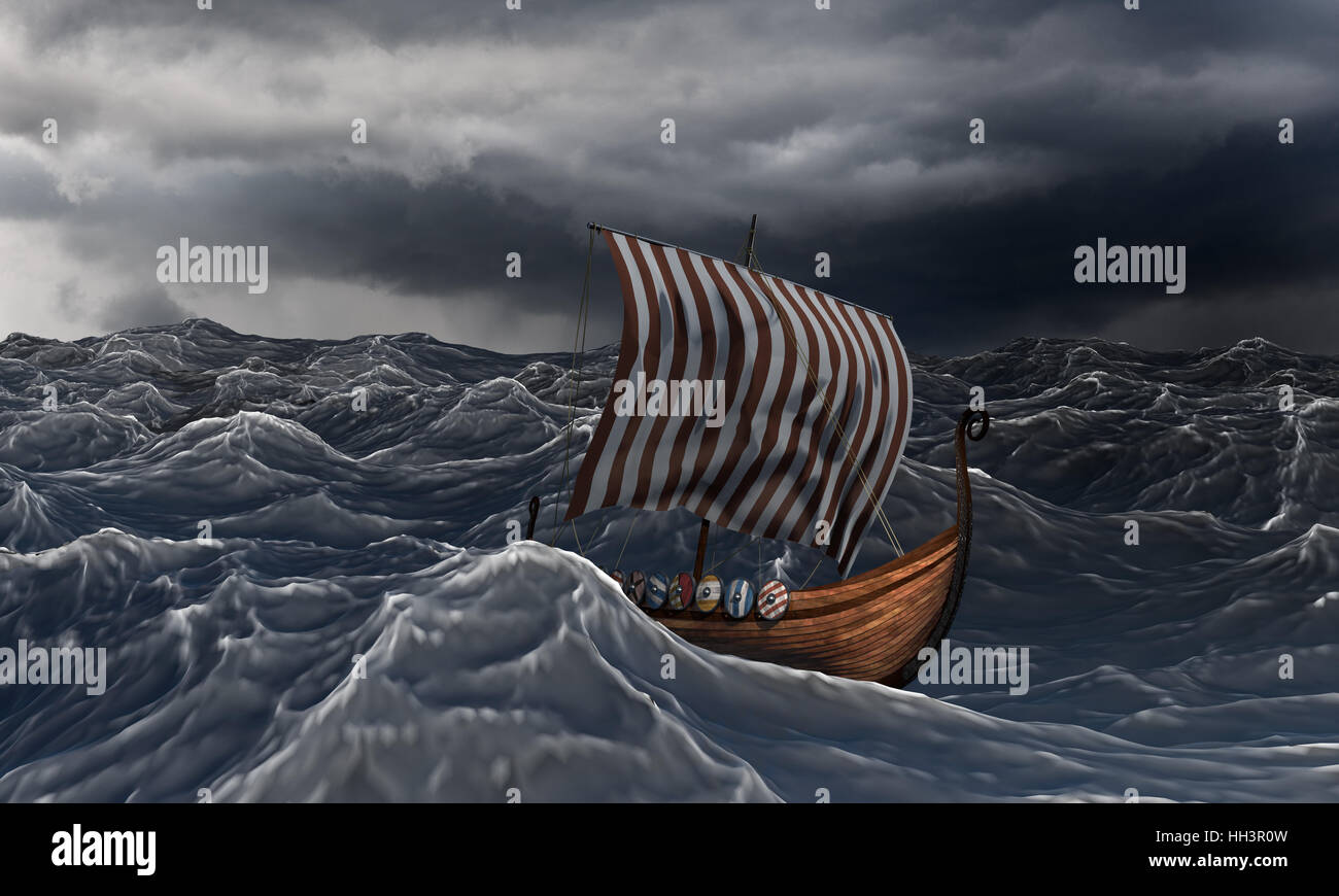 С каким океаном связан корабль викингов. Ладья викингов дракар. Викинги Драккар море. Драккар шторм. Корабль викингов в шторме.