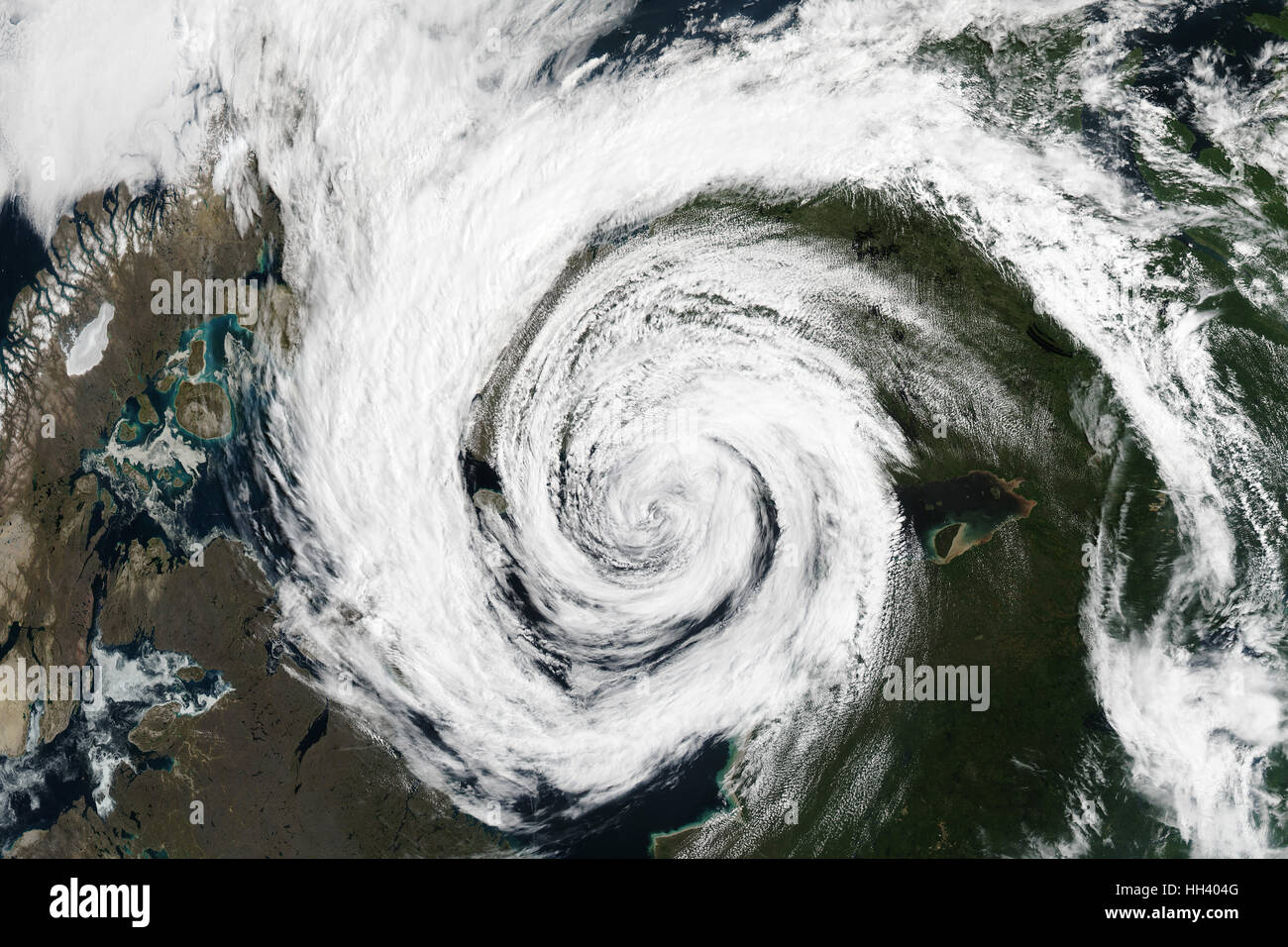 Il ciclone - vista dallo spazio. Gli elementi di questa immagine sono arredate dalla NASA Foto Stock