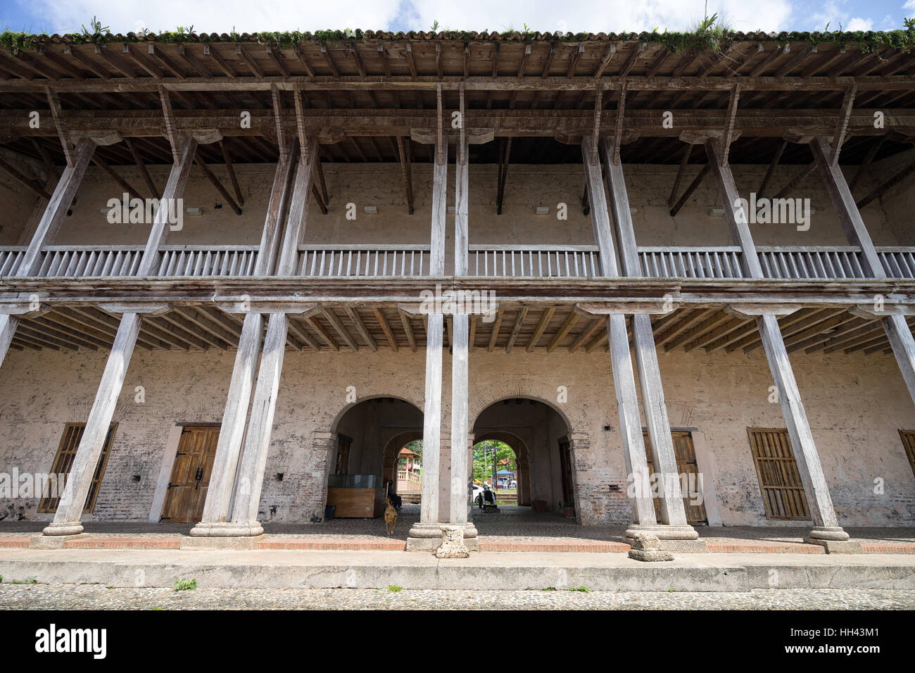 Dettagli architettonici del custom house in Fort Jeronimo, Portobelo, Panama Foto Stock