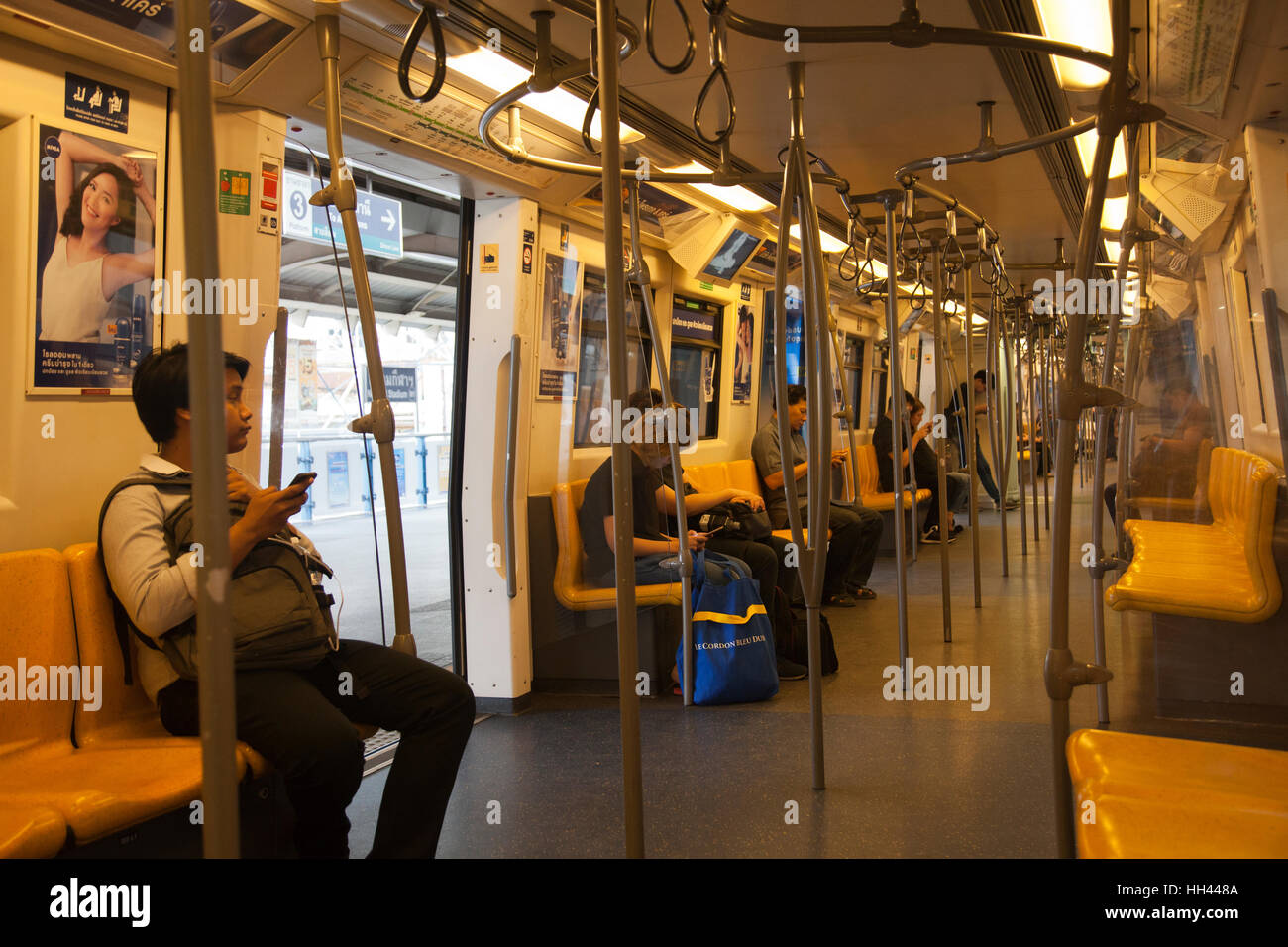 All'interno del BTS Carrello a Bangkok in Tailandia Foto Stock