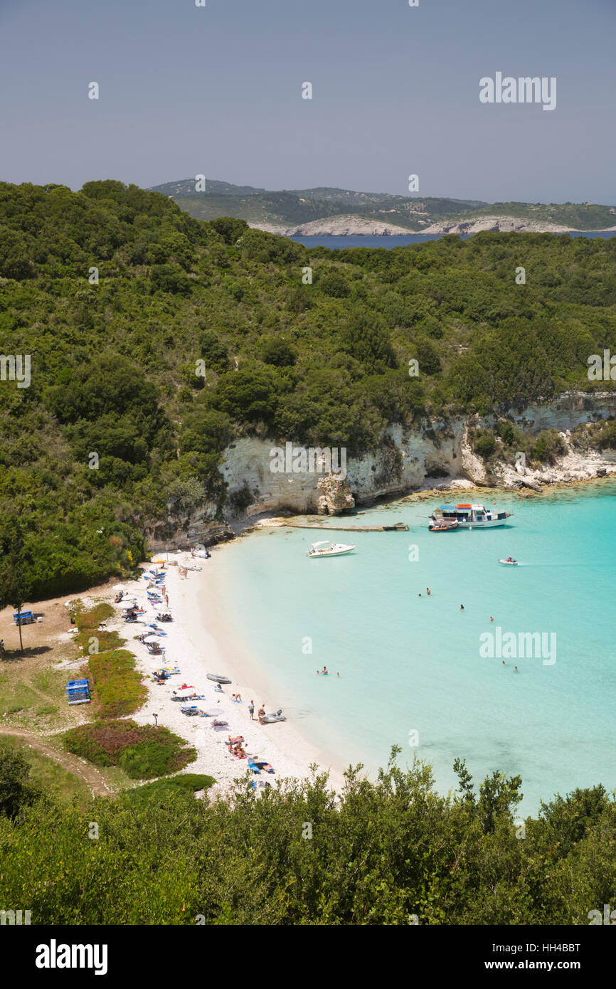Spiaggia Voutoumi, Antipaxos, Isole Ionie, isole greche, Grecia, Europa Foto Stock