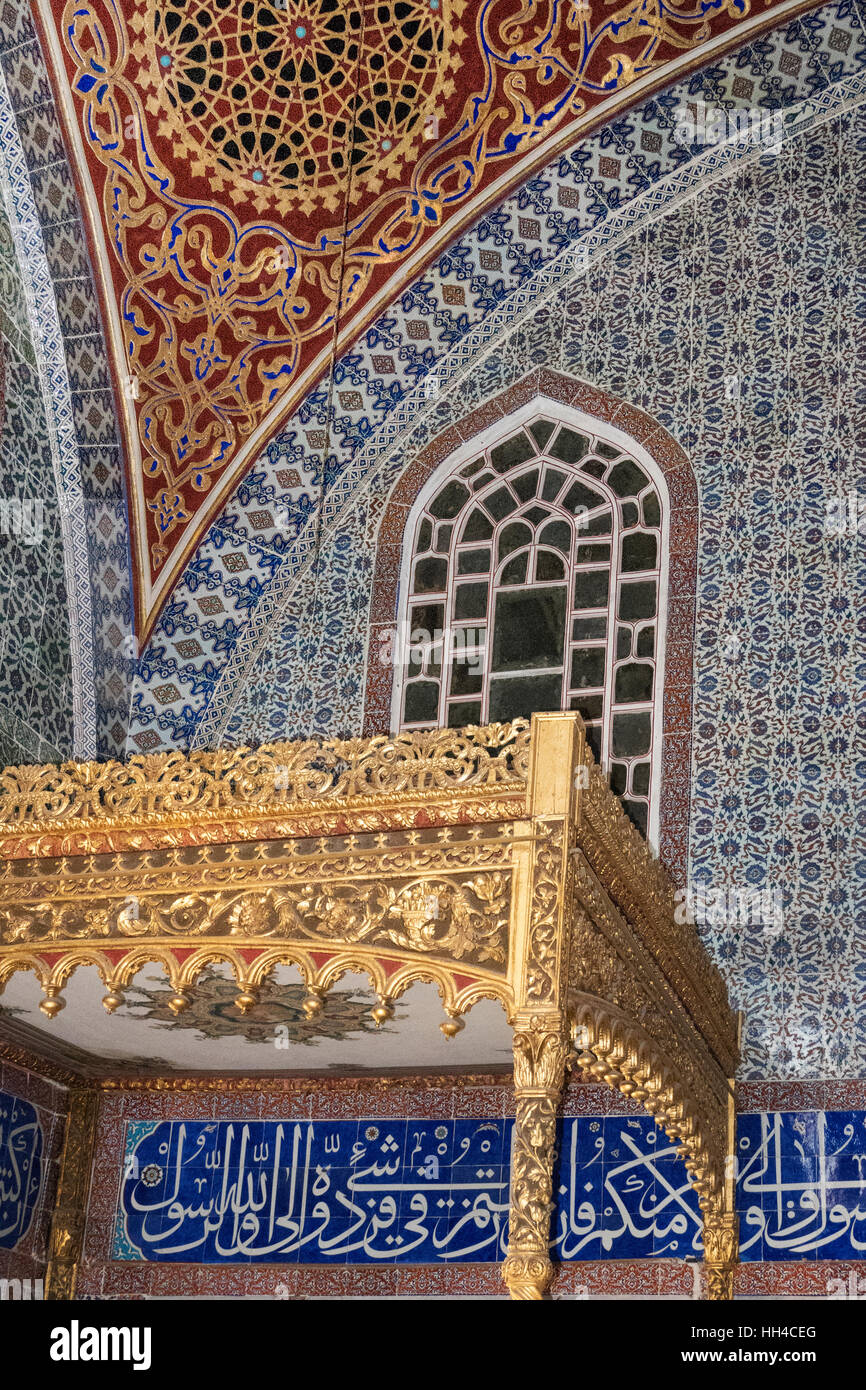 III Murat pavilion Harem, Topkapı Palace Istanbul Foto Stock