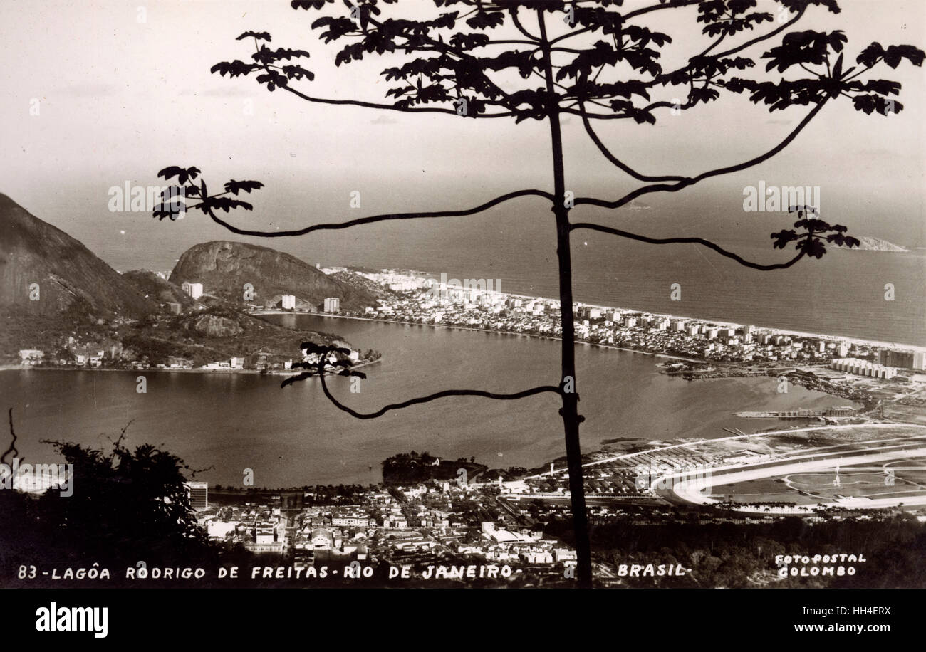 Rio de Janeiro, Brasile - Laguna Rodrigo de Freitas Foto Stock