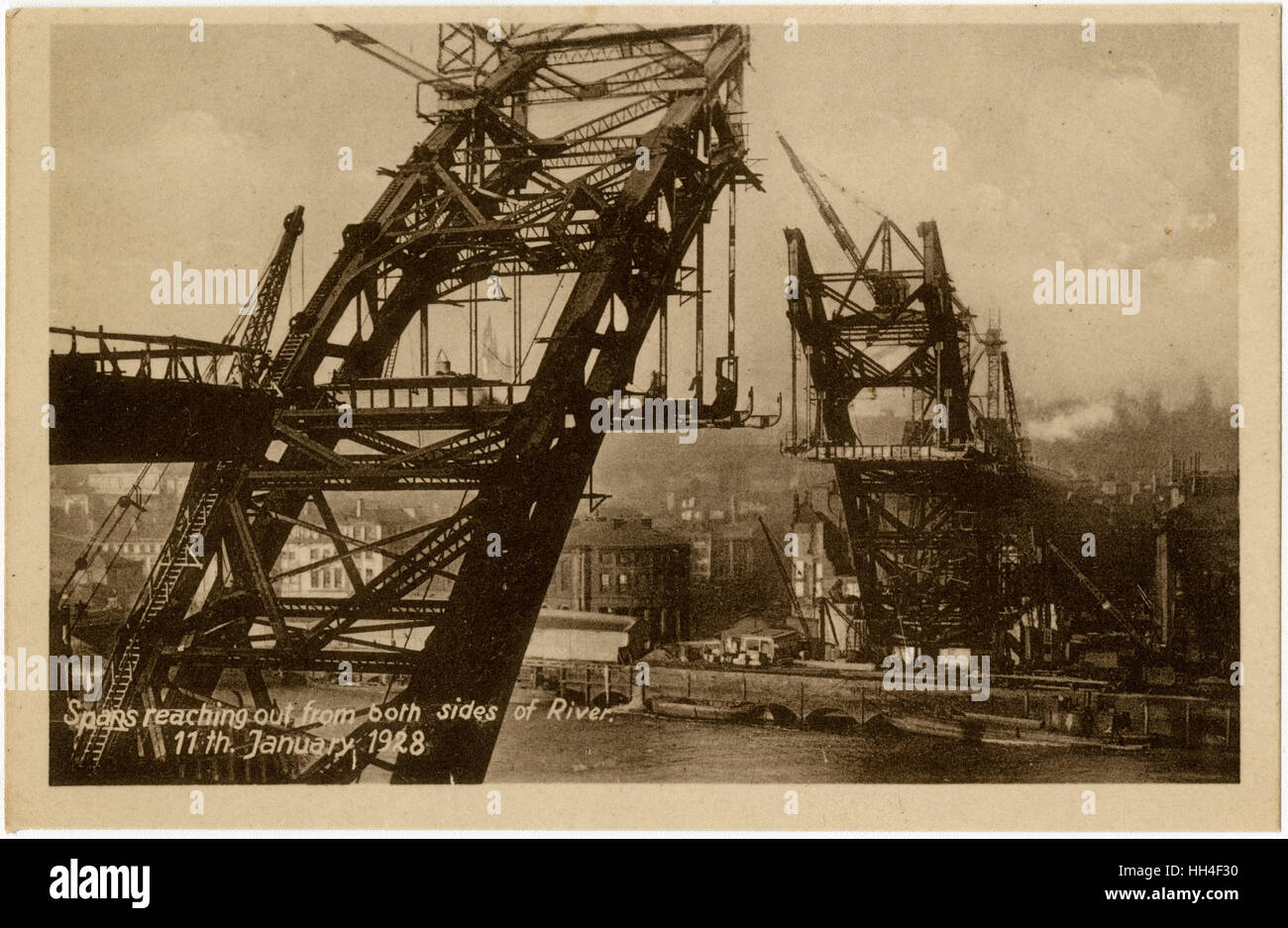 The Building of the Tyne Bridge - Newcastle-upon-Tyne (4/4) Foto Stock