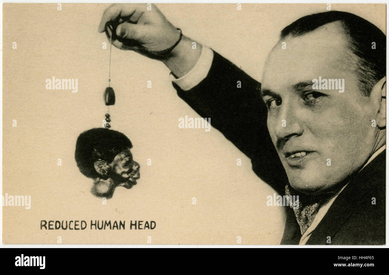 Ripley Oddititorium - New York, USA - Una testa umana Shrunken Foto Stock