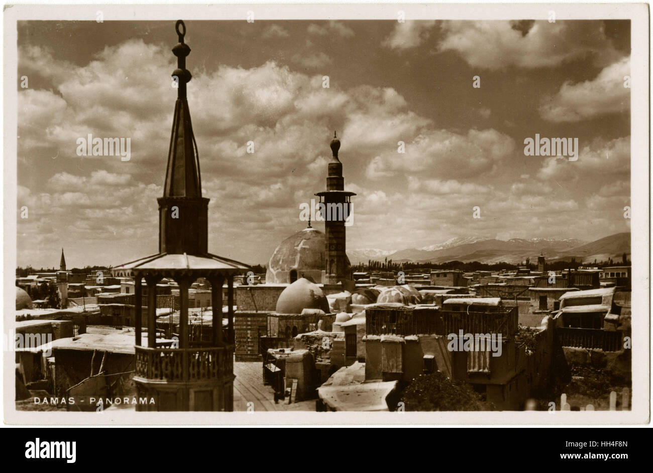 Damasco, Siria - vista panoramica sopra i tetti Foto Stock