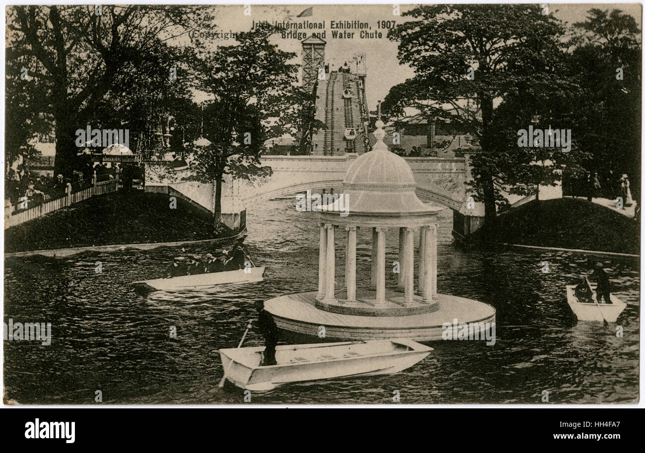 Mostra Internazionale Irlandese - Ponte e scivolo d'acqua Foto Stock