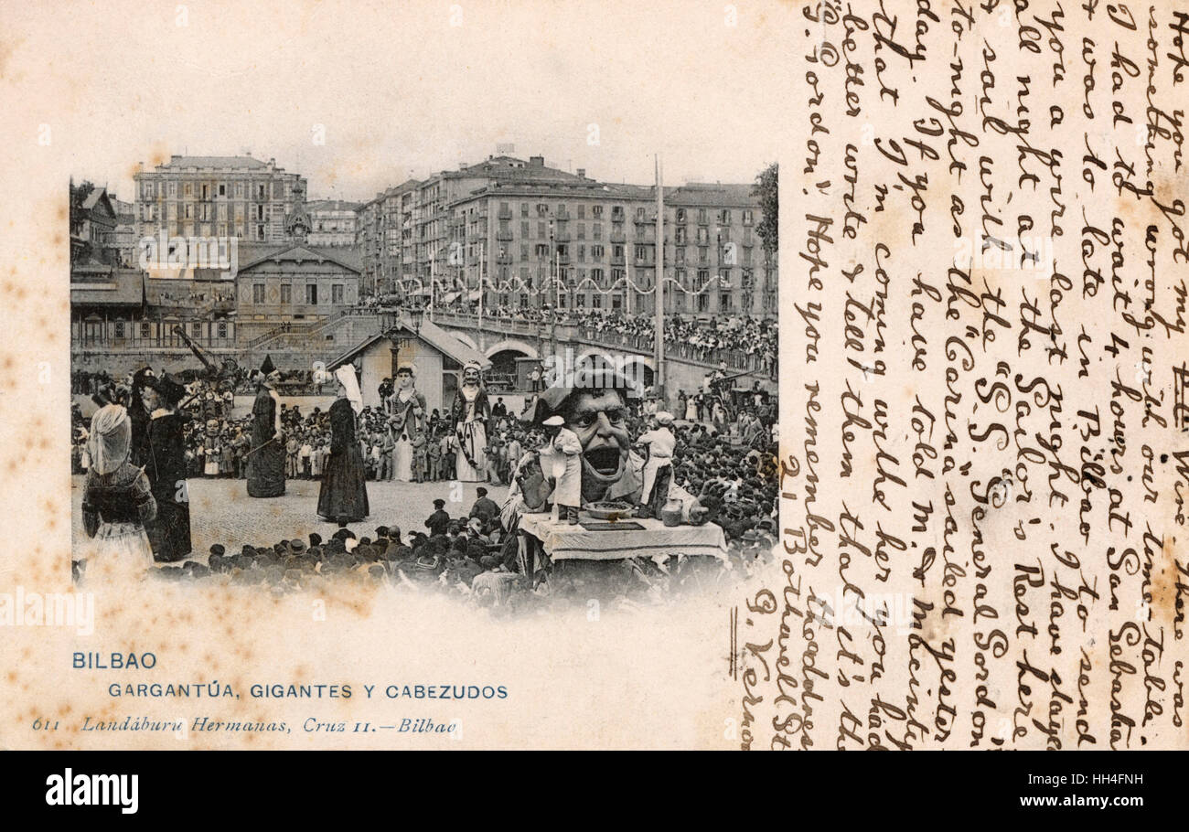 Bilbao, Spagna - cifre giganti - Festival Foto Stock