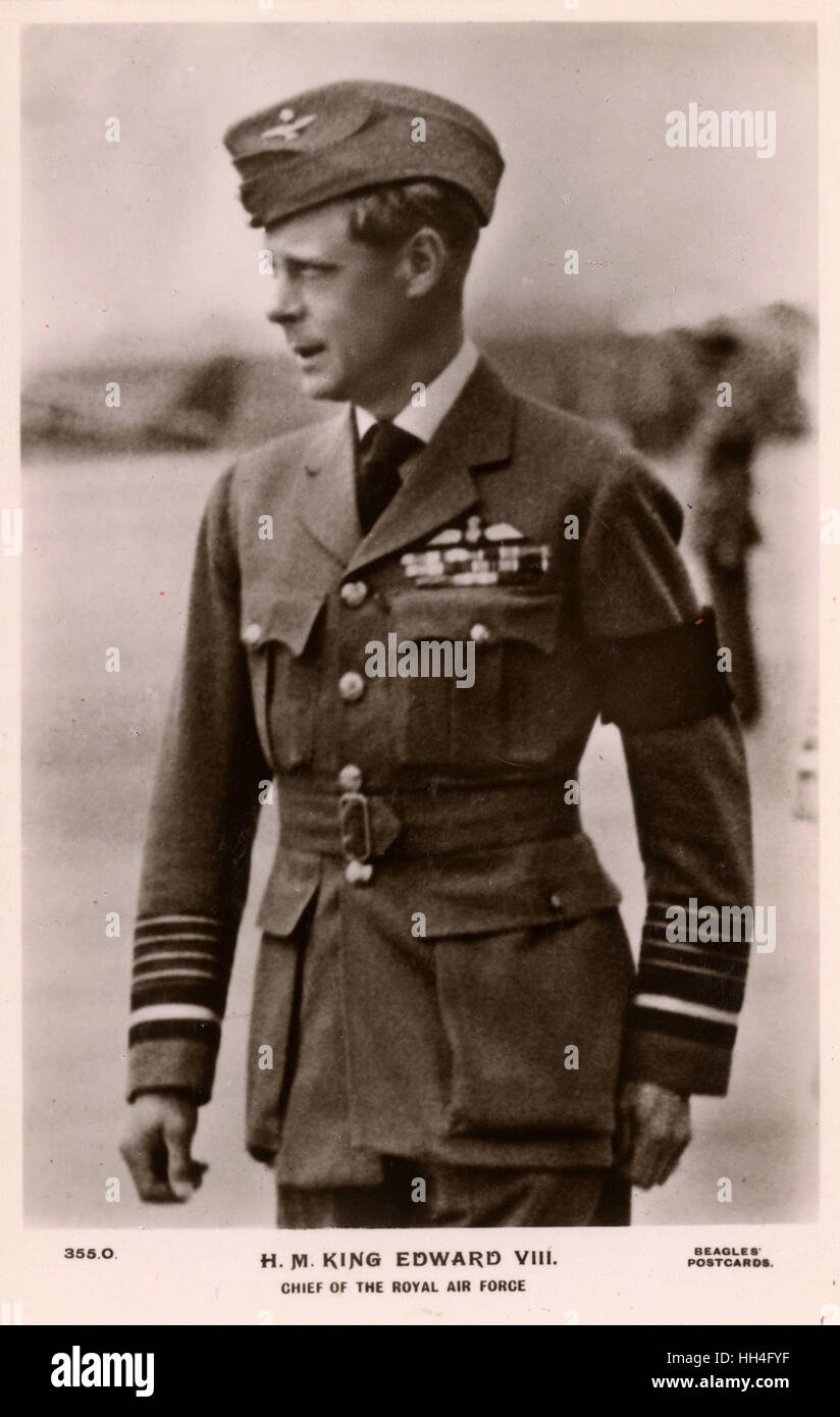 Re Edoardo VIII - Capo della Royal Air Force Foto Stock