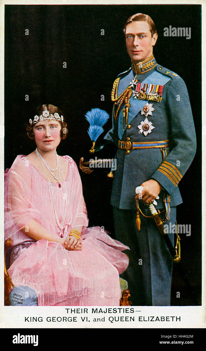 Il re Giorgio VI e la Regina Elisabetta Foto Stock