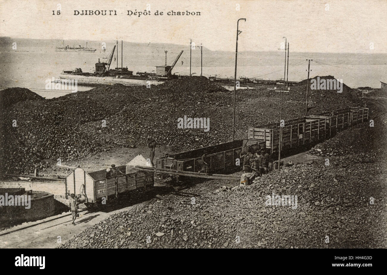 Gibuti - Deposito di carbone al Porto Foto Stock