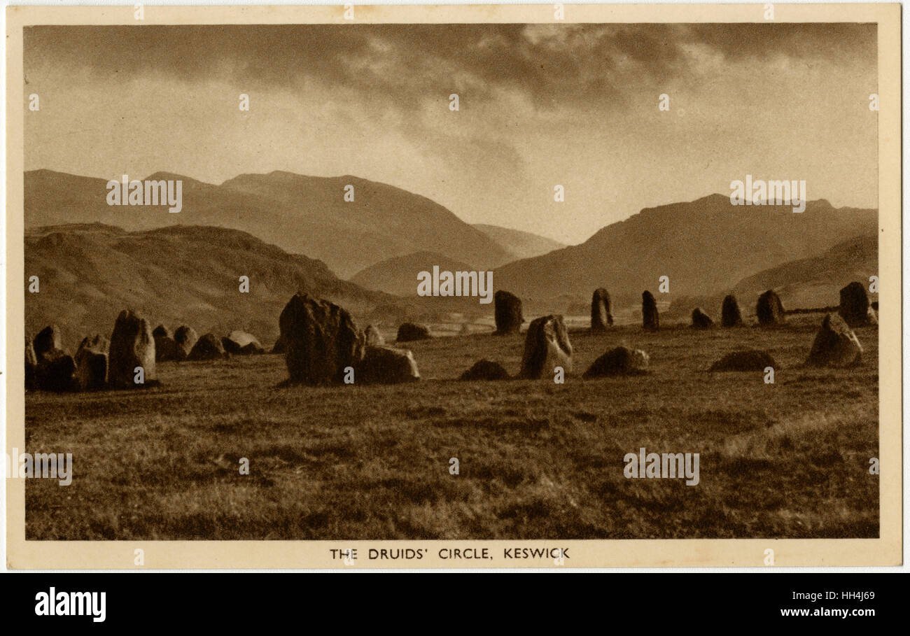 Castlerigg Stone Circe, Keswick, Lake District, Cumbria Foto Stock