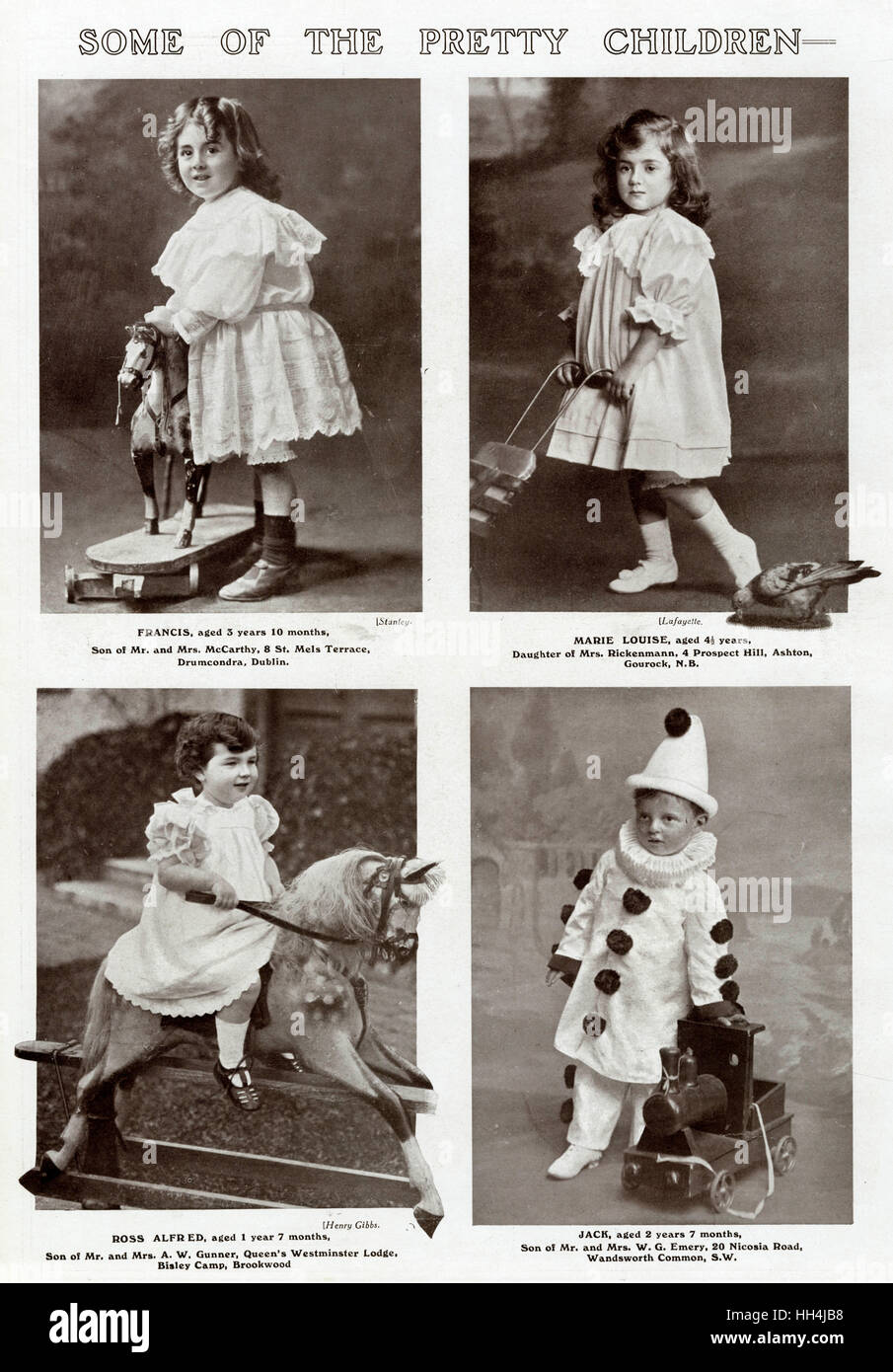 Concorso per bambini edoardiano 1909 Foto Stock