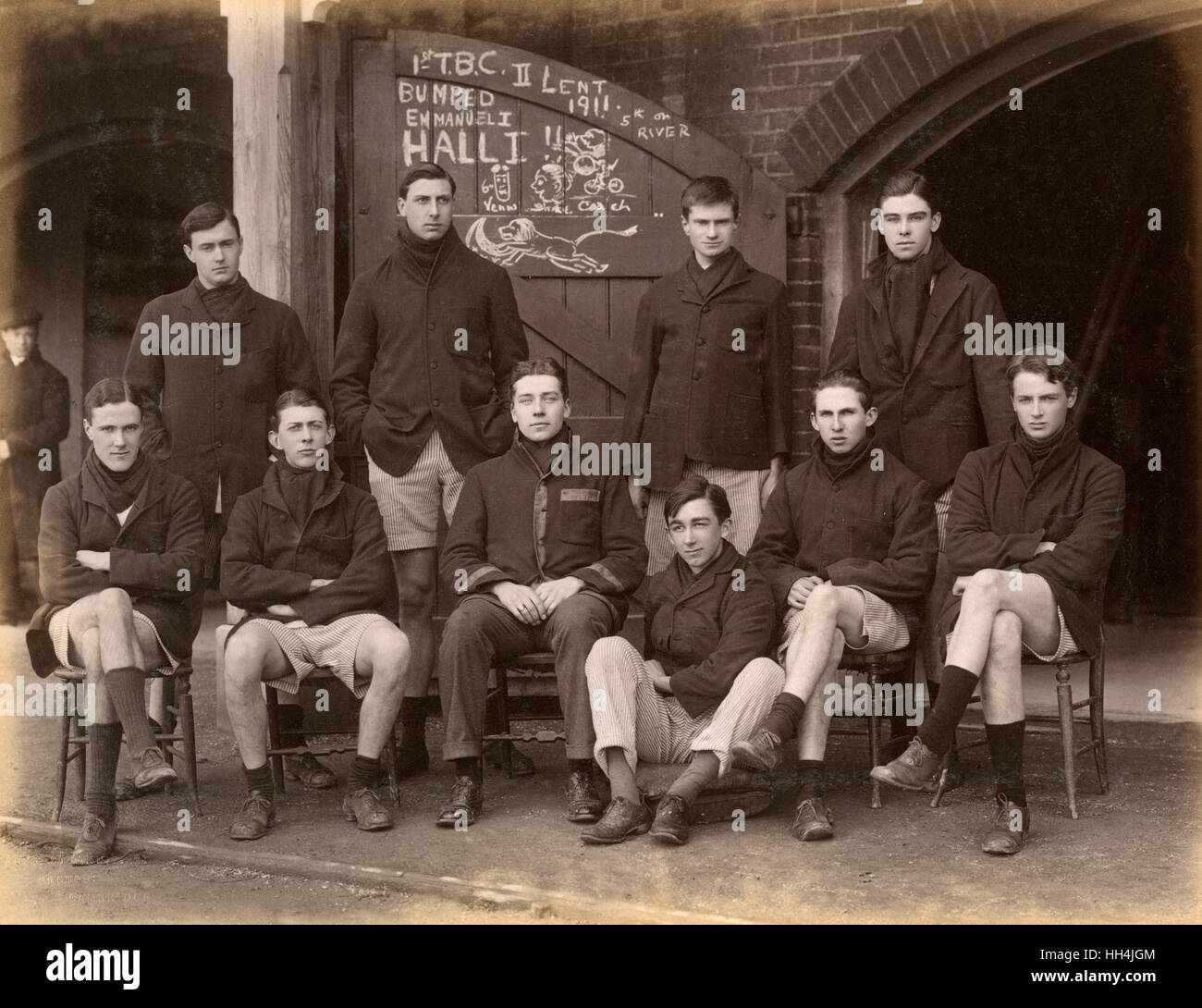 Equipaggio di canottaggio di Cambridge, 1911 Foto Stock