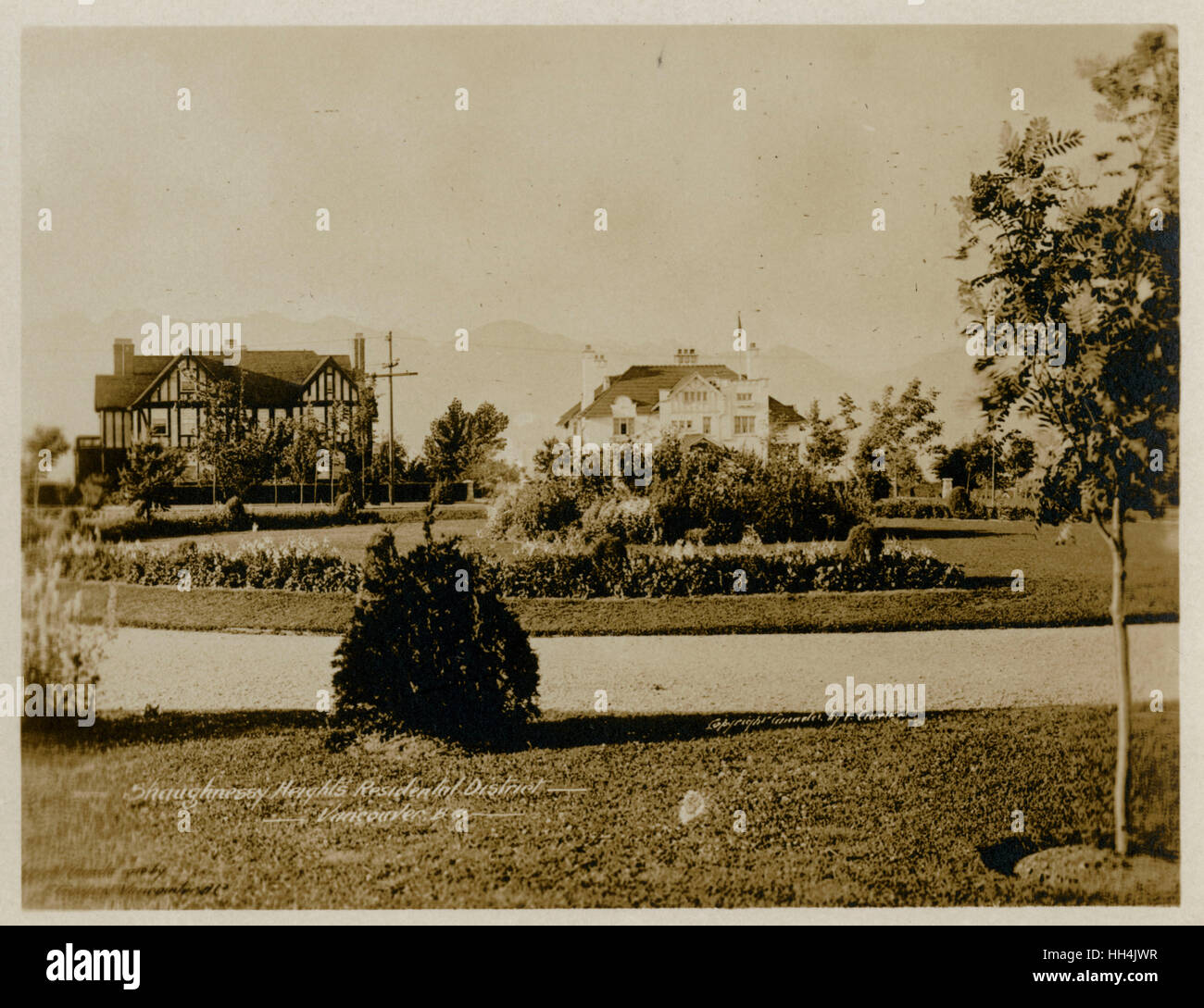 Vancouver, Canada - quartiere residenziale di Shaughnessy Heights Foto Stock