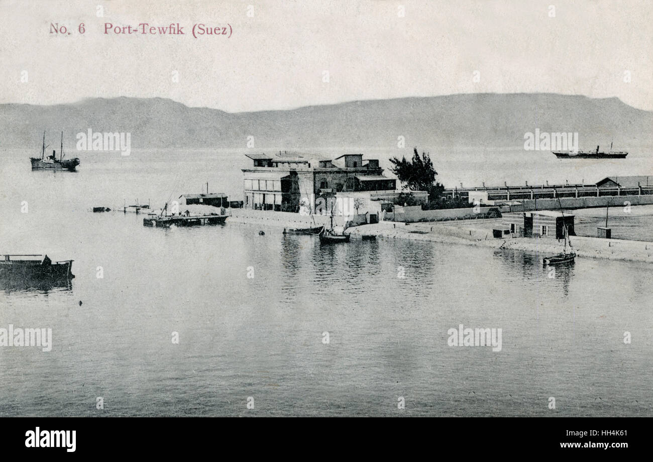 Port Tewfik (Porto di Suez) a Suez, Egitto Foto Stock