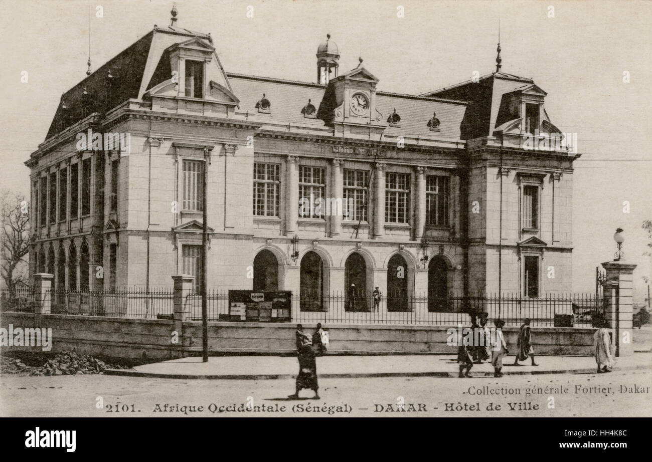 Municipio (Hotel de Ville) di Dakar, Senegal Foto Stock