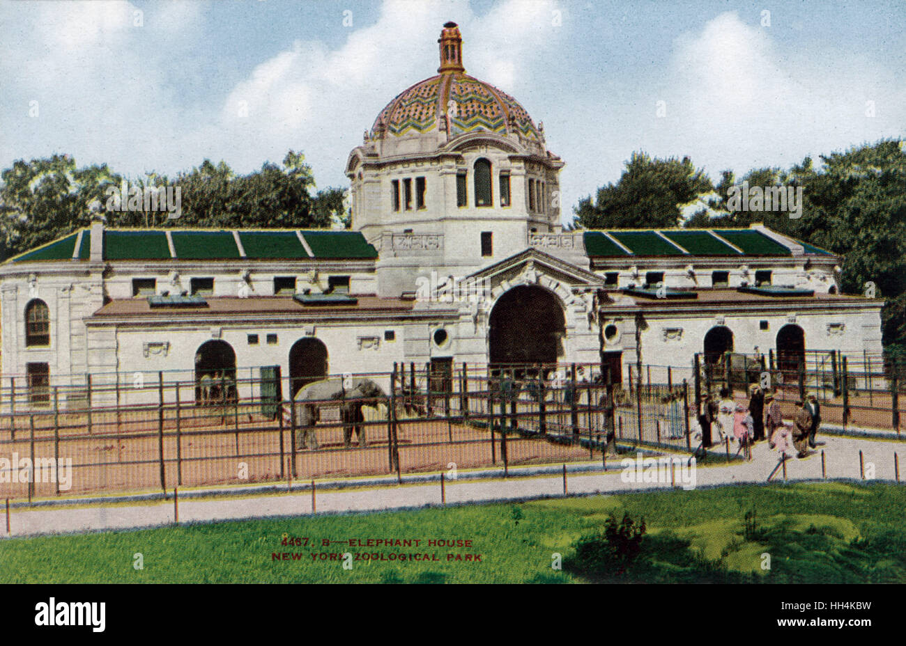 Elephant House nel Parco Zoologico di New York Foto Stock