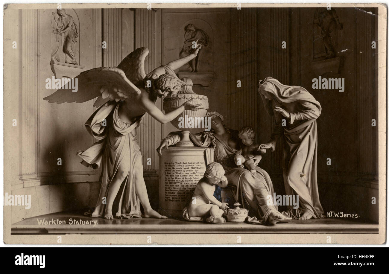 Monumenti di Montagu, Chiesa di St Edmund, Warkton, Northants Foto Stock