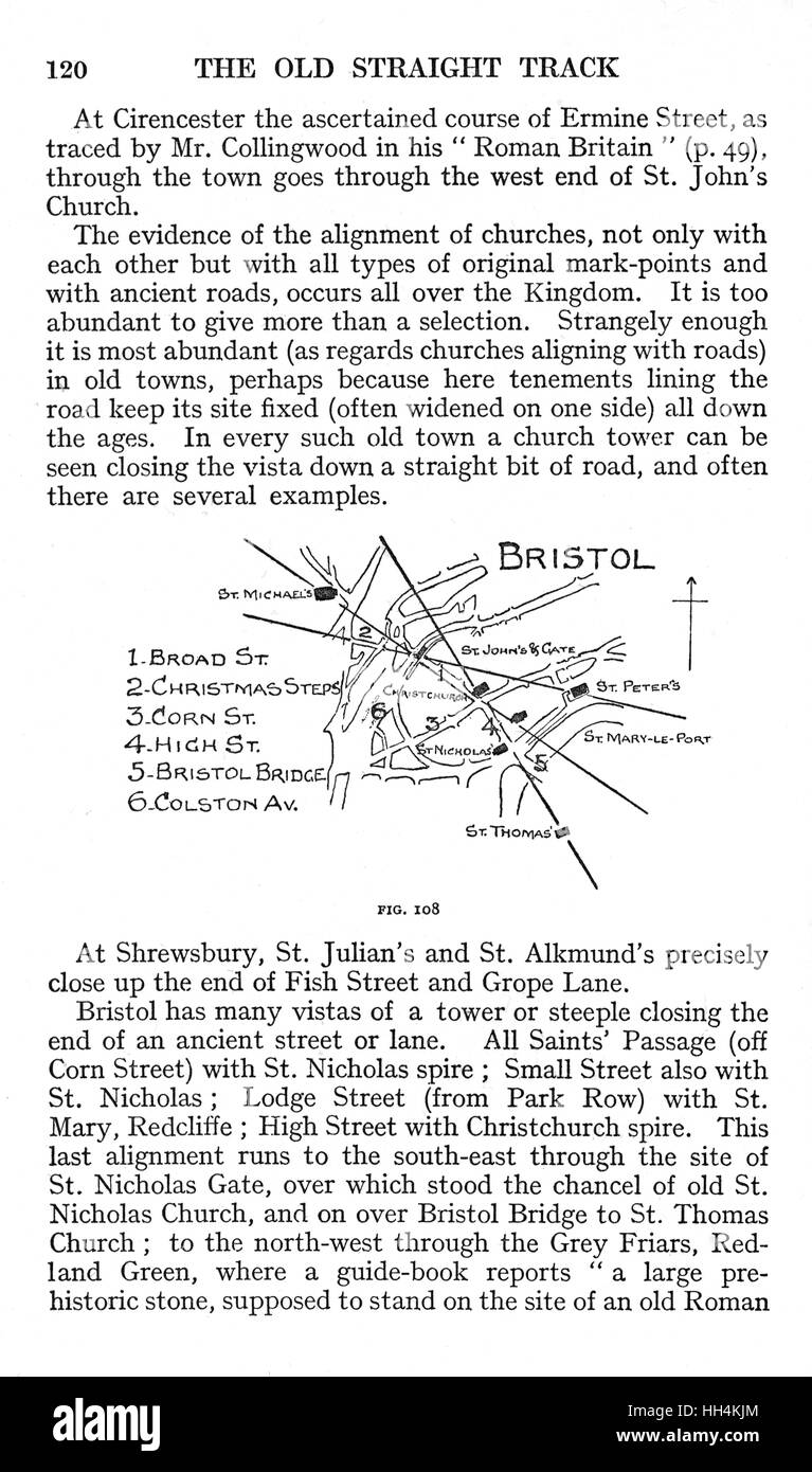 Linee Ley: Bristol Foto Stock