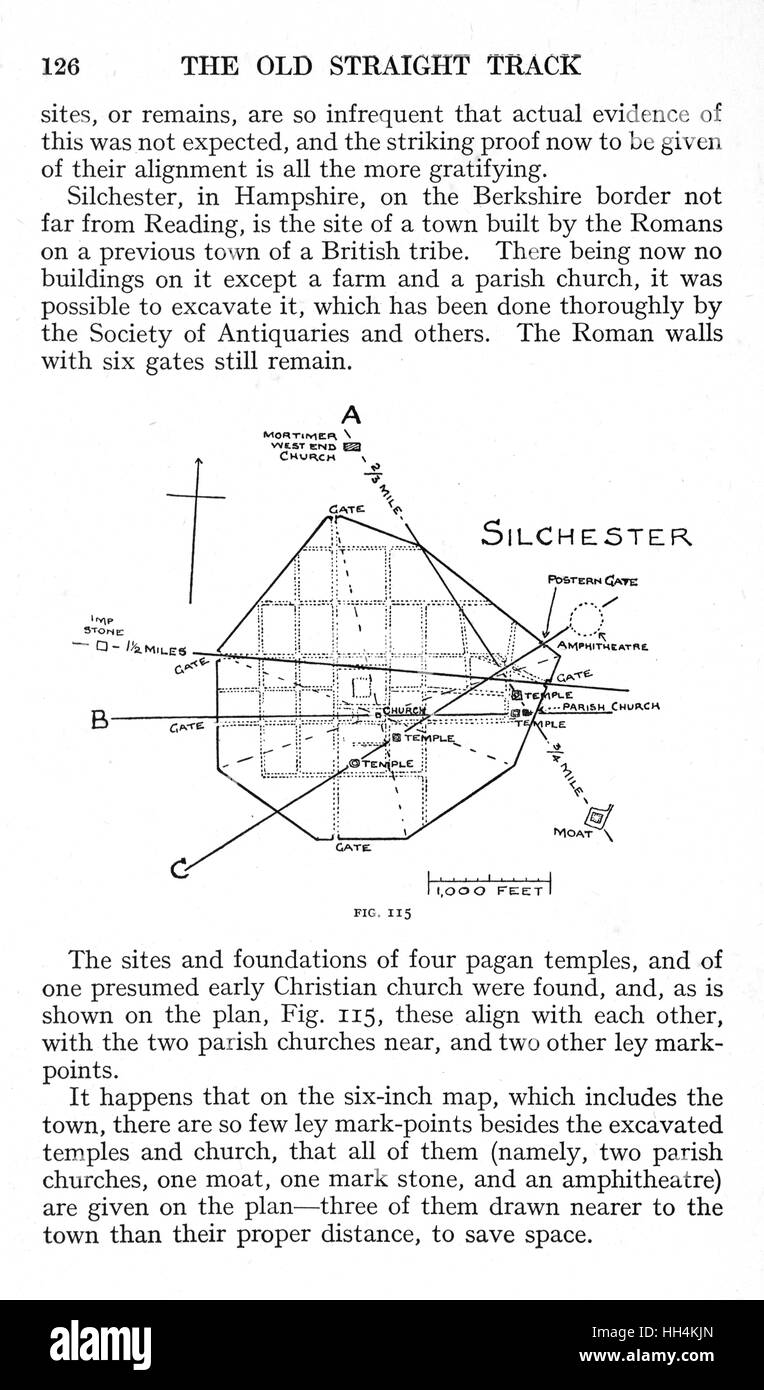 Linee Ley: Silchester Foto Stock