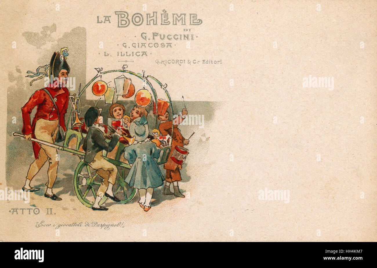 La Boheme - Puccini - Act II - Venditore di giocattoli e Bambini Foto Stock