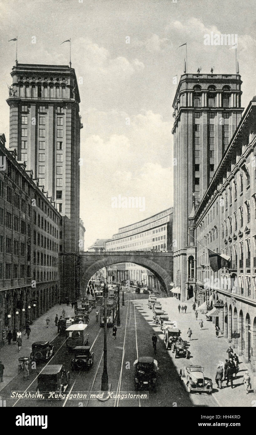 Kungsgatan, Stoccolma, Svezia Foto Stock