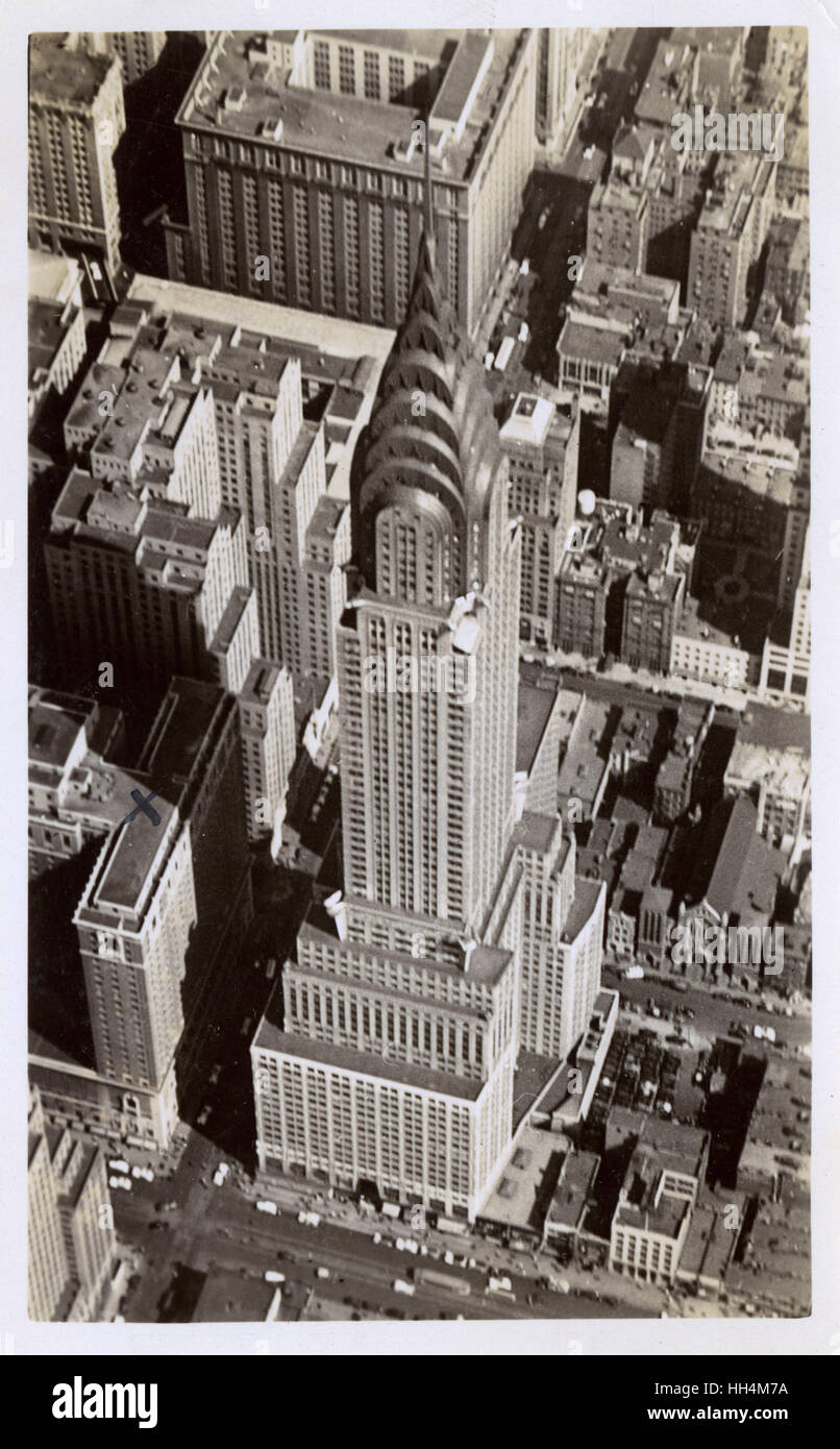 Vista aerea del Chrysler Building - New York City, USA Foto Stock