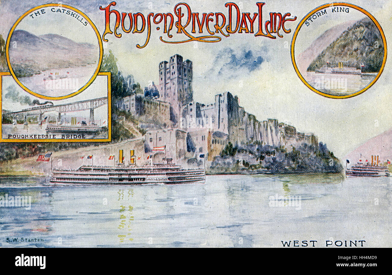 Hudson River Day Line, West Point, New York, Stati Uniti Foto Stock