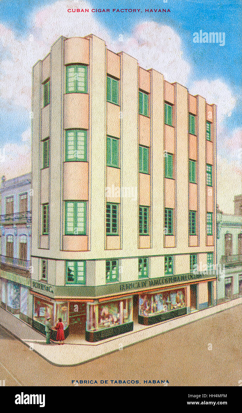 Fabbrica di sigari e ufficio vendite, l'Avana, Cuba Foto Stock