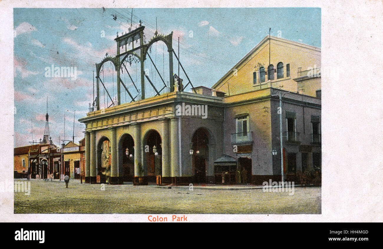 Ingresso al Parco Colon (Columbus), l'Avana, Cuba Foto Stock