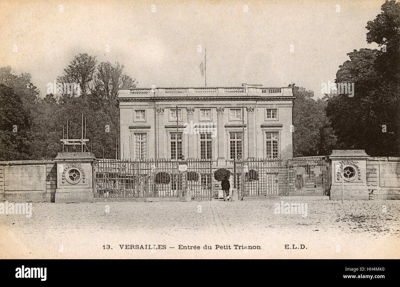 Restauro in corso all'ingresso del Petit Trianon, Versailles Foto Stock