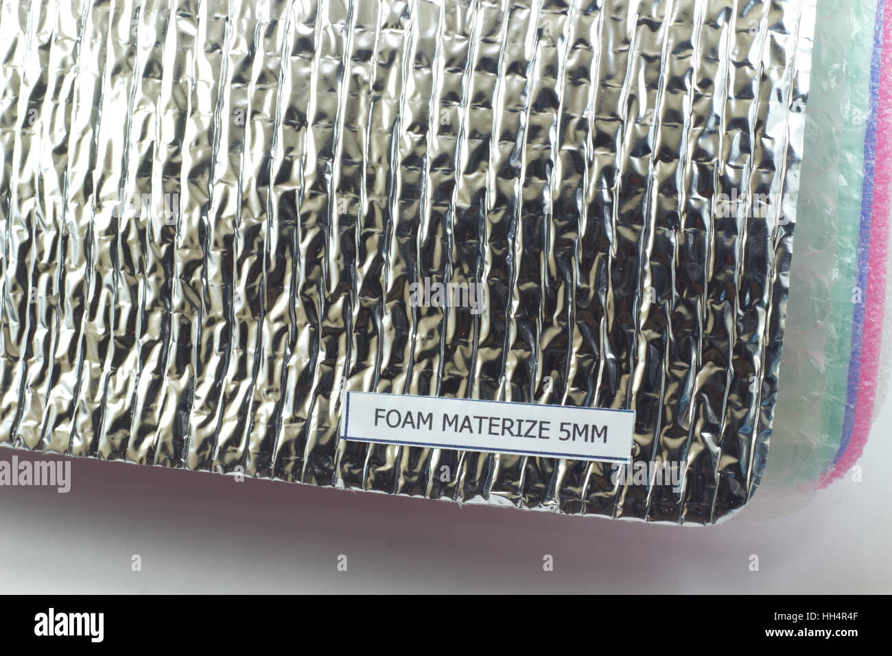 Chiuso il materiale di isolamento termico materize in schiuma Foto Stock