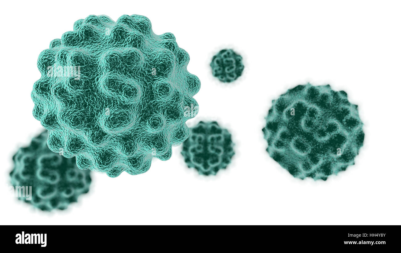 Batteri virus 3D render Foto Stock