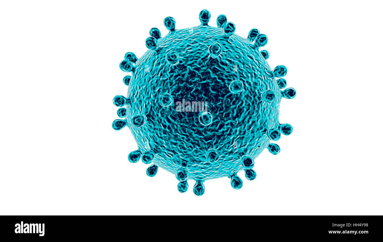Batteri virus 3D render Foto Stock