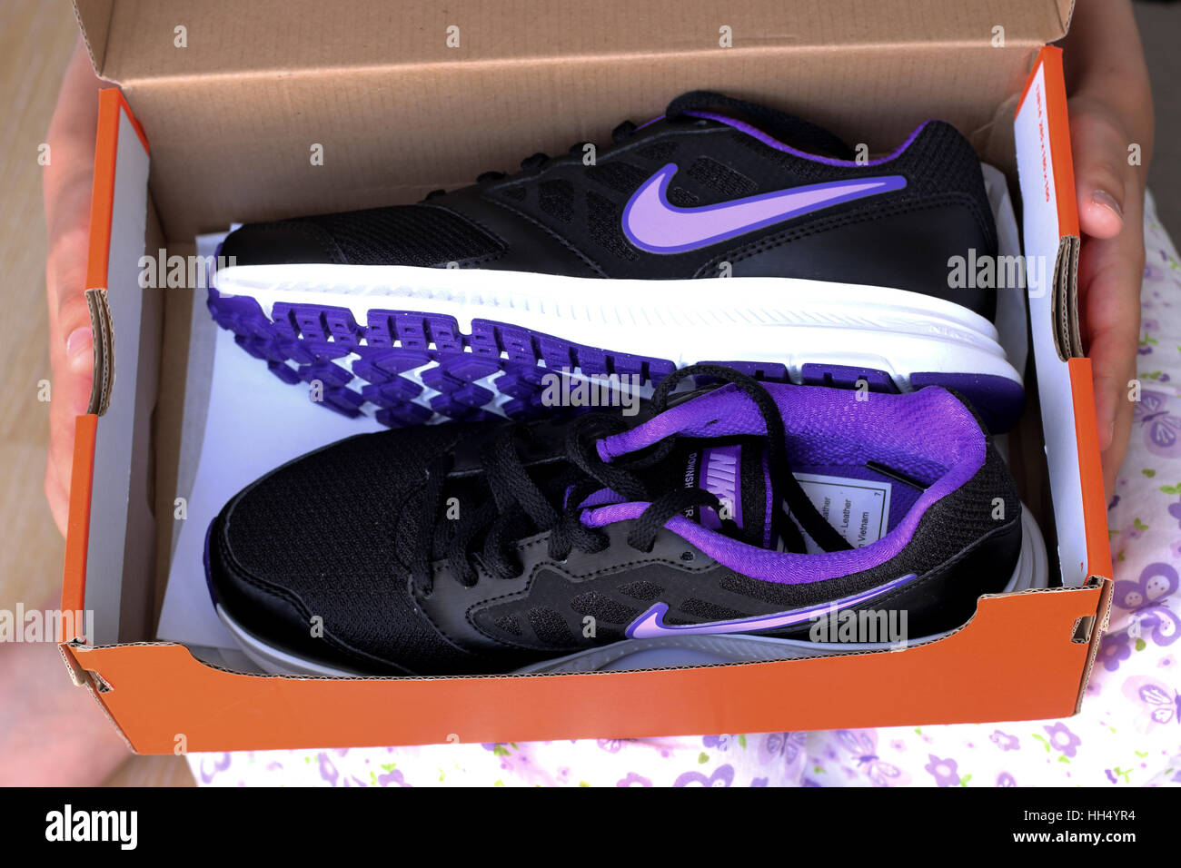 Close up foto di scarpe Nike Foto Stock
