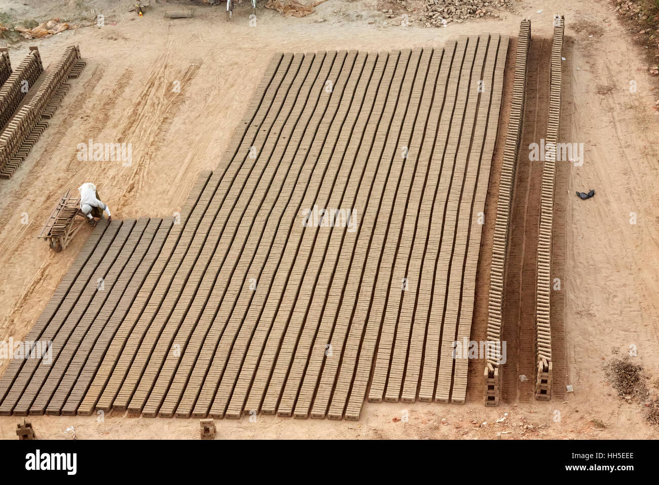 Fabbrica di mattoni, Bagan, Myanmar Foto Stock