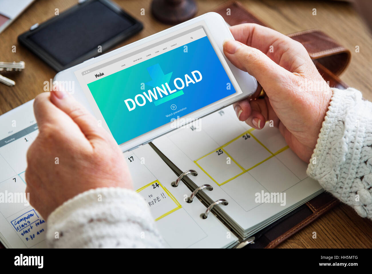 Download Trasferimento File Sharing Social Networking Concept Foto Stock