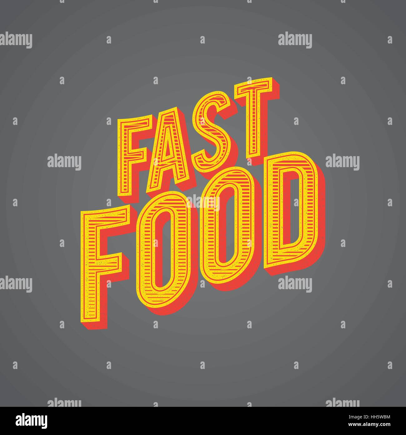 Grafico illustrazione vettoriale di Fast Food il concetto di parola Illustrazione Vettoriale