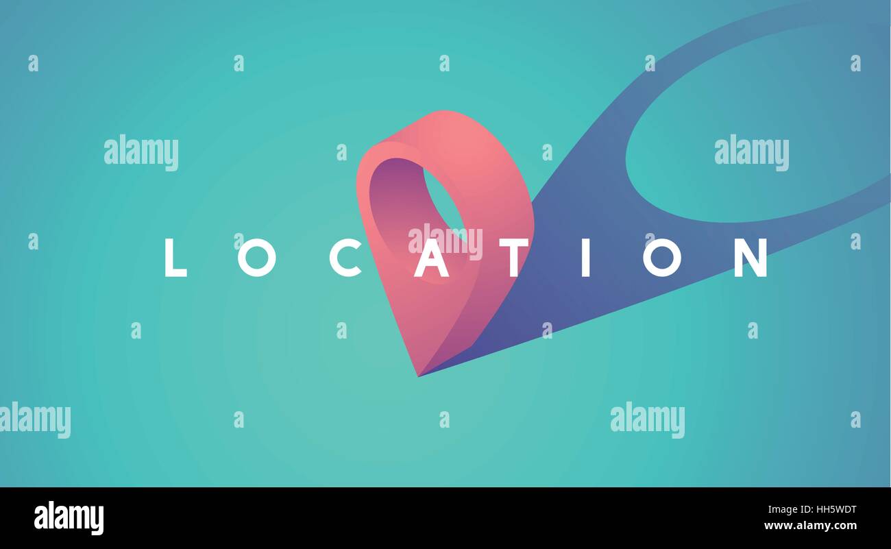 Ubicazione icona del puntatore grafico illustrazione vettoriale Illustrazione Vettoriale