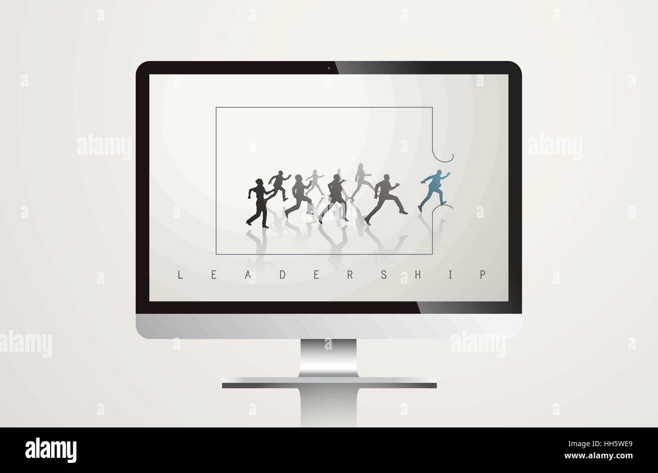 Manager di Leadership Teamwork concetto vettoriale Illustrazione Vettoriale