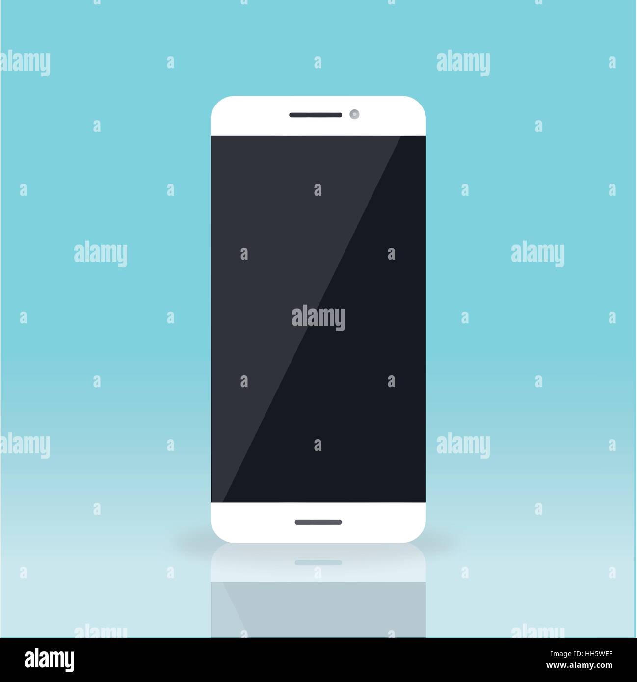 Smartphone Mobile telefono cellulare di comunicazione moderno concetto del dispositivo Illustrazione Vettoriale
