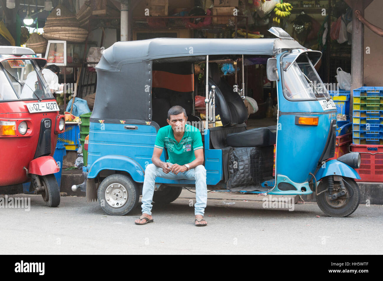 Tuk-Tuk driver, Galle, Sri Lanka Foto Stock