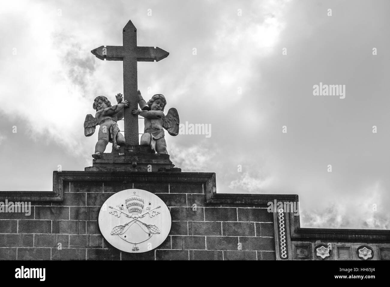 Dettagli della Cattedrale di Manila, Intramuros, Manila, Filippine Foto Stock