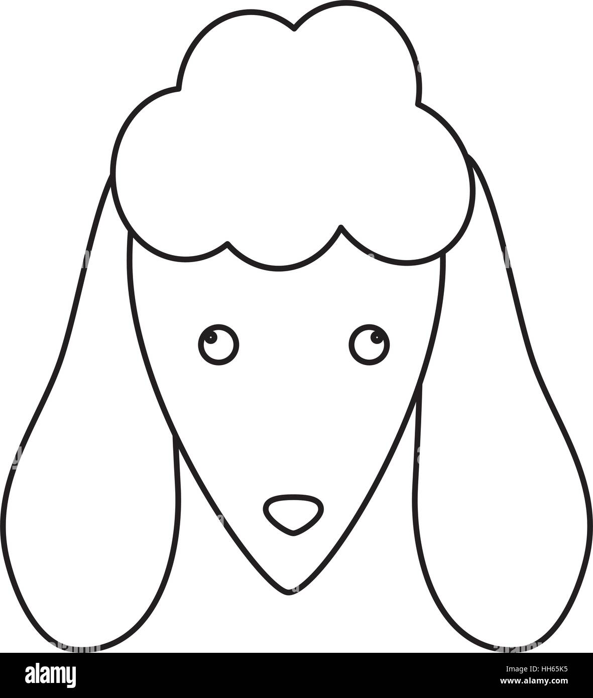 icona del fronte del cane Illustrazione Vettoriale